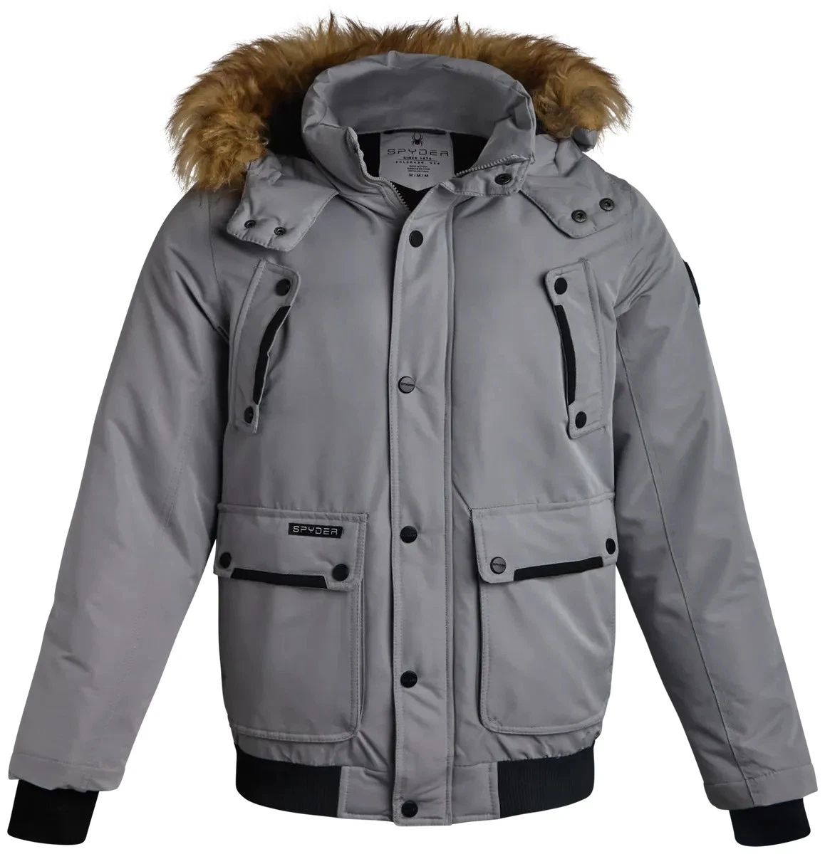 Spyder Boys Parka Jacket ~ Pewter
