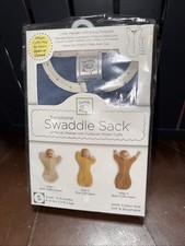 Omni Swaddle Sack Adjustable Wrap, Size Small, 0-3 Months Blue QS7 