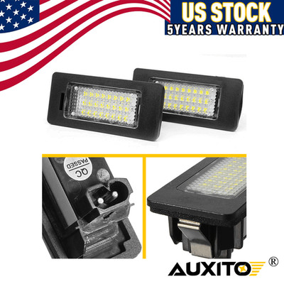 Error Free LED License Plate Light Bulb Tag Lamps 2pcs For BMW E90 E92 E60 E61