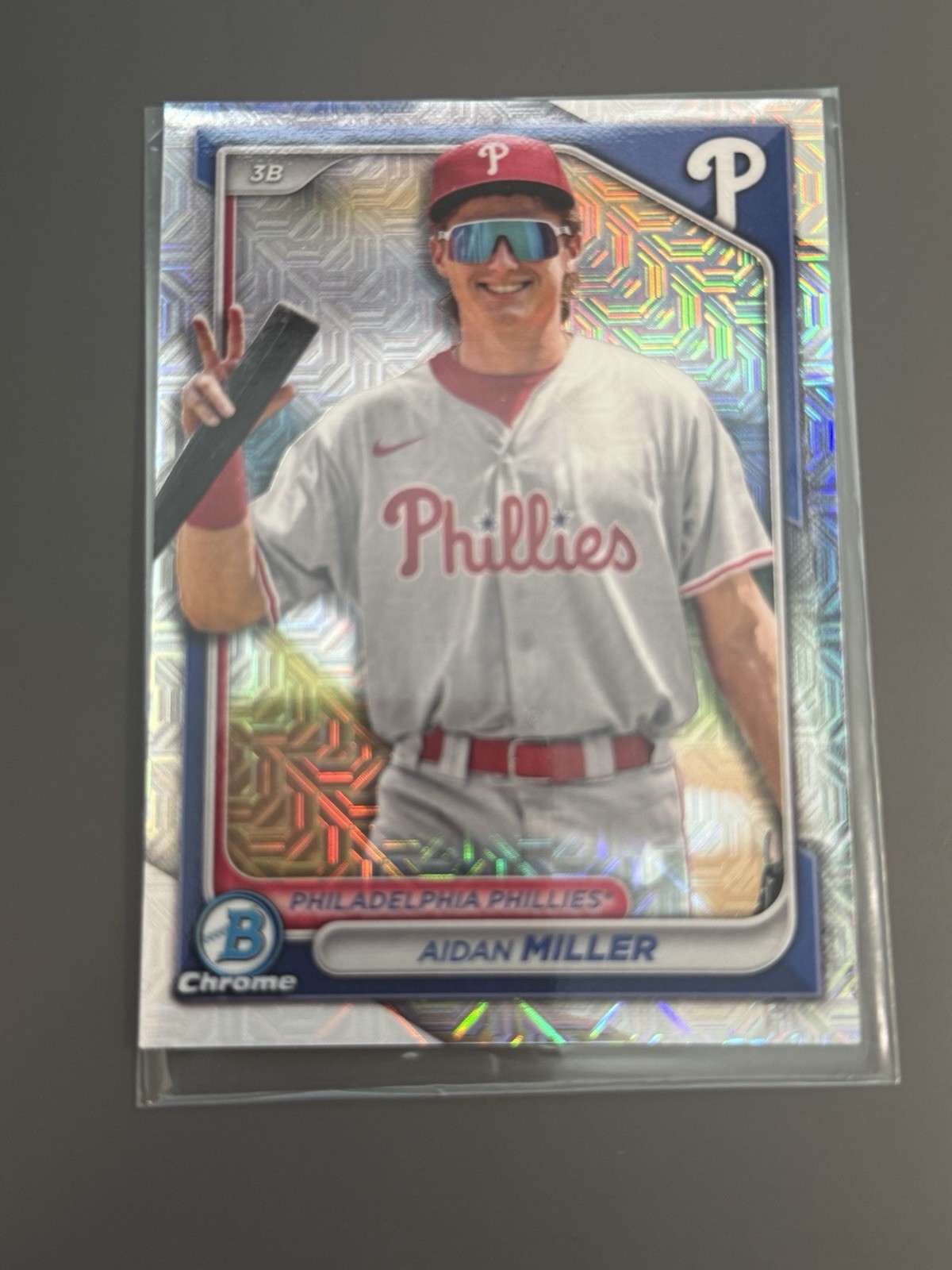 2024 Bowman Chrome Mega Box Aidan Miller SP Image Variation #BCP-213 Phillies