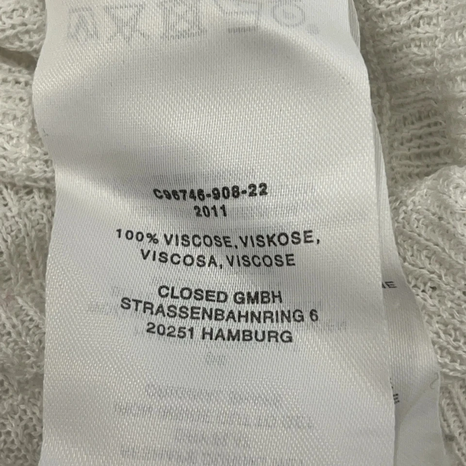 Fermé, pull en tricot, taille : L, blanc, viscose, unicolore, maille, femme #gDs - Photo 4/4