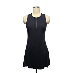 Athleta Black Sleeveless Mesh Back Tennis Golf Dress Womens Size Medium