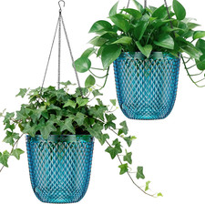 Self Watering Hanging Pots, 2 Pack 7.2 Inch Hanging Planters for Plants Indoor,