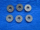 6 X GENUINE WWII US ARMY METAL BATTLEDRESS BUTTONS
