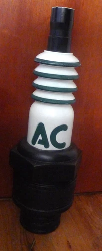 vintage plastic blow mold ac spark plug display sign 30 inch 2pc