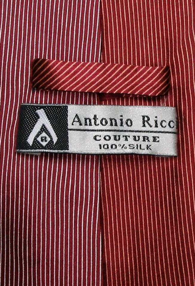 Juego de pañuelos de diseño 100 % seda rojo y blanco a juego para hombre Foto 3 de 3