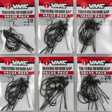 (LOTE DE 6) VMC TOKYO RIG HD WIDE GAP 2/0 VALUE PACK TDWG#2/0BNVP H1203