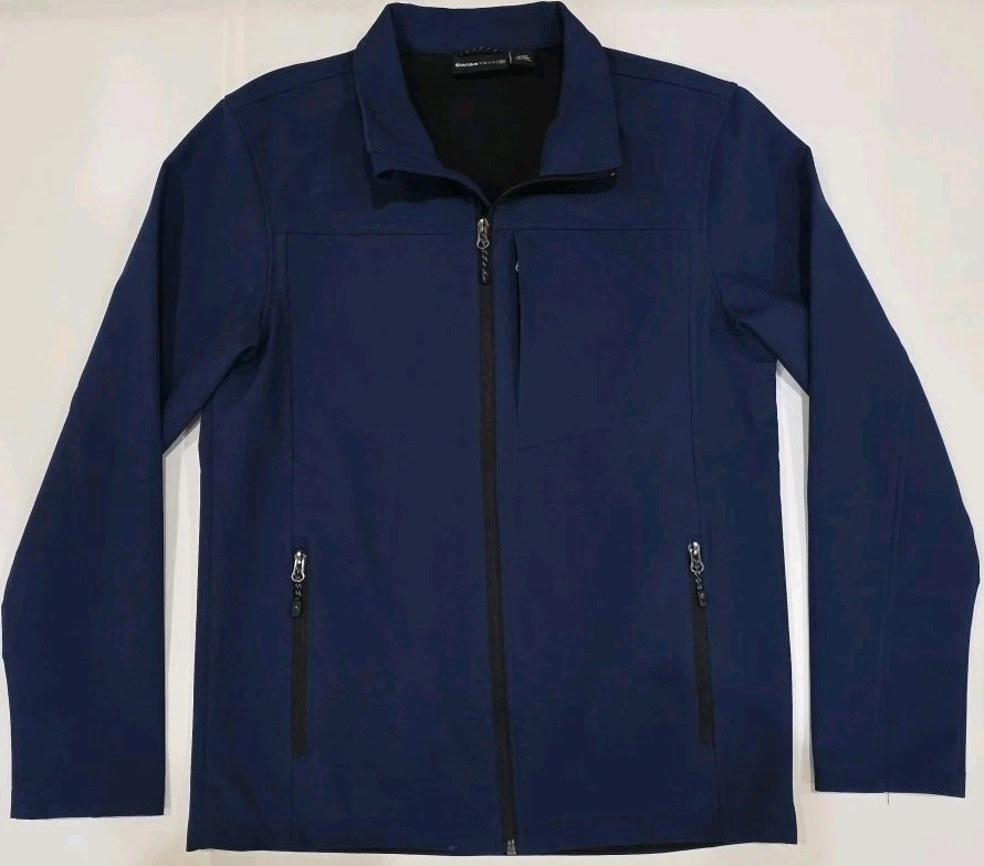 Mens Swiss Tech Blue Full Zip Soft Shell Jacket S 34-36 Casual Dressy