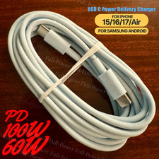 60W/100W Type C To USB C Cable Fast Charger For iPhone 15/16/17/Samsung/iPad Lot