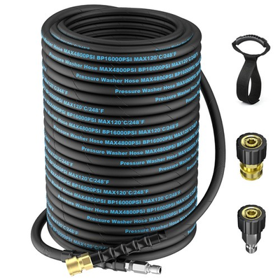#ad 100 Ft Pressure Washer Hose Power Washer Hose Attachment with 3 8#x27;#x27; Quick Co... $121.36