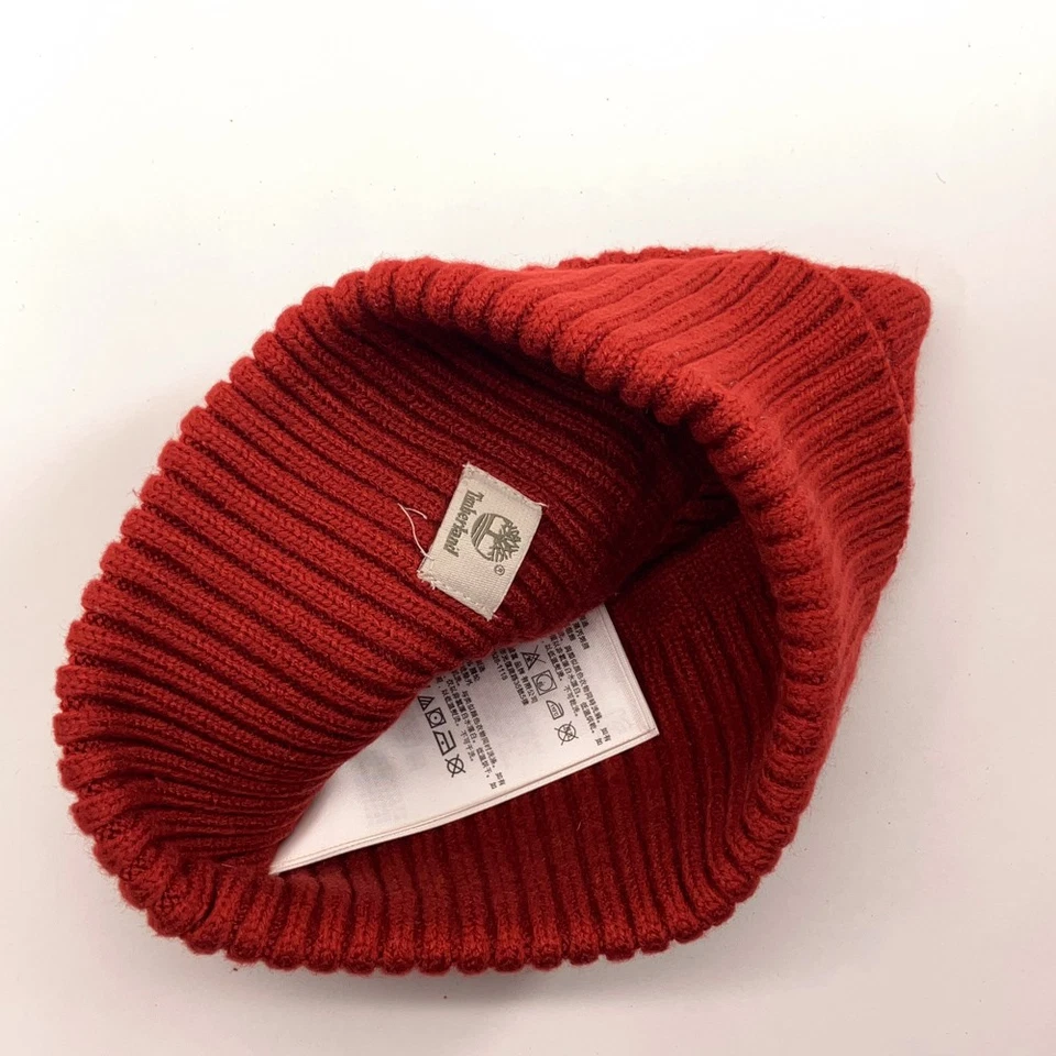 Timberland Ribknit Invierno Puño Gorra Rojo Foto 3 de 4