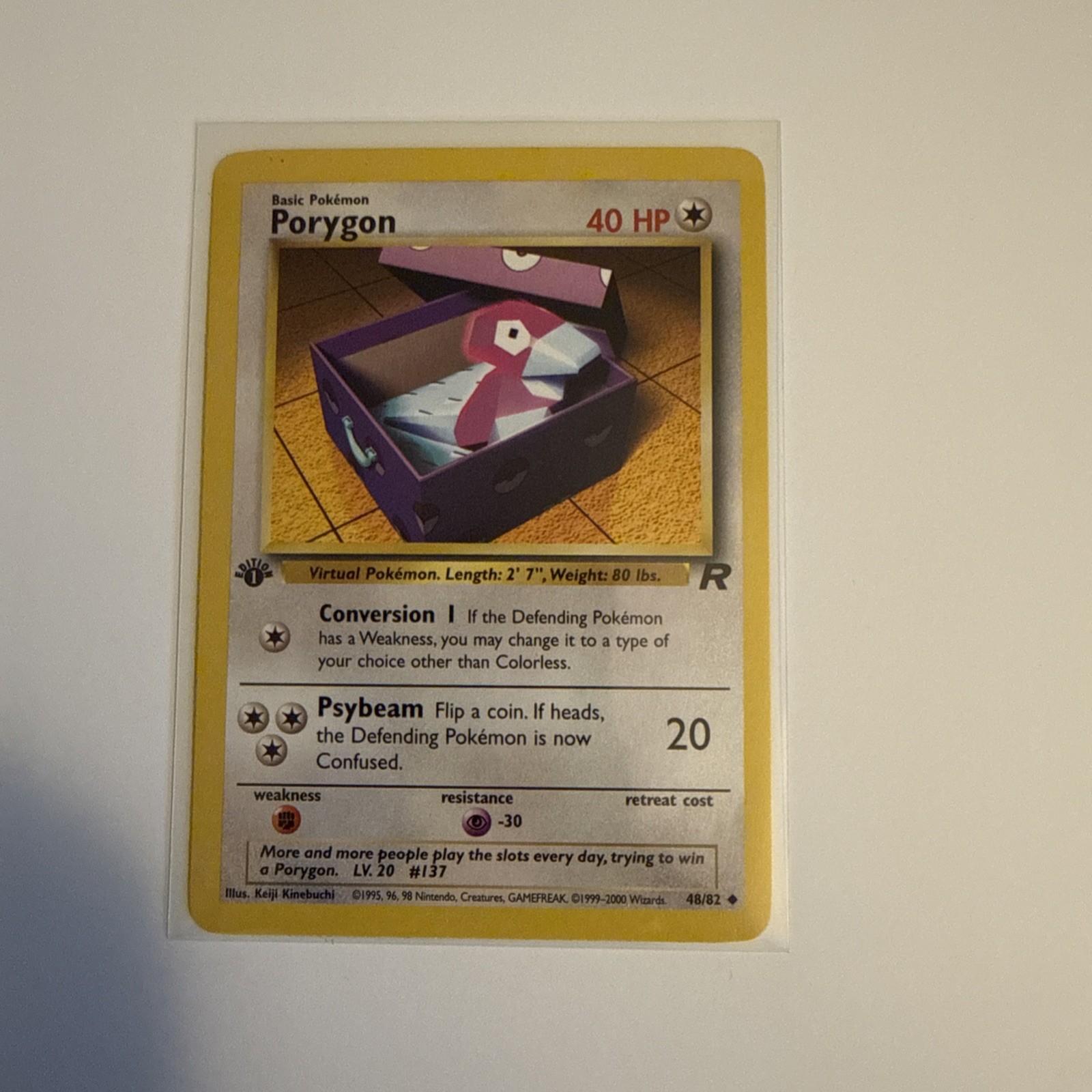 1995 Pokemon Porygon 1st Edition RARE 48/82 NM