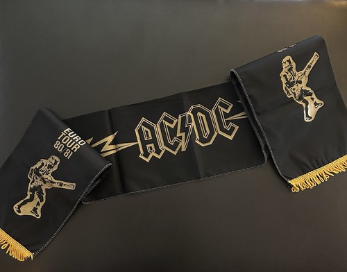 Vintage AC/DC 1980/1981 Euro Tour Banner Double Sided Music History RARE