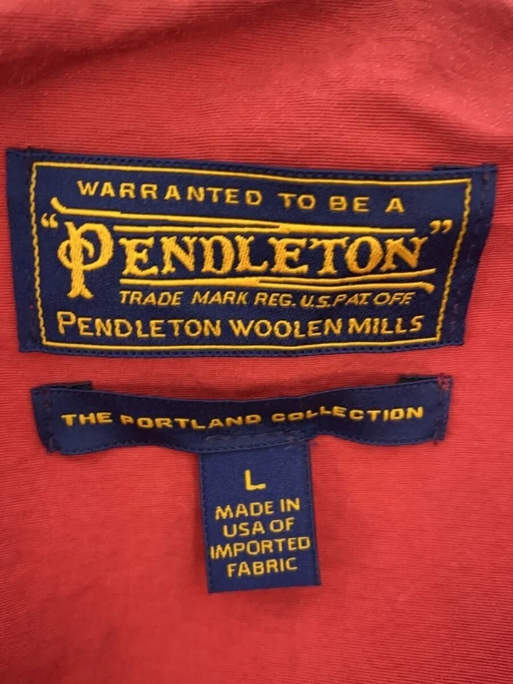 PENDLETON Nylon Jacket L Nylon RED - Image 3 of 4