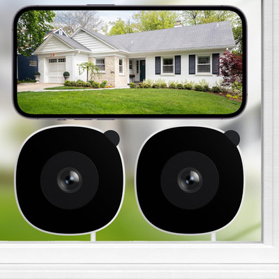 2K No Drill Window Camera-2 Pack 2.4Ghz & 5Ghz Wifi Dome Cameras for Home Securi