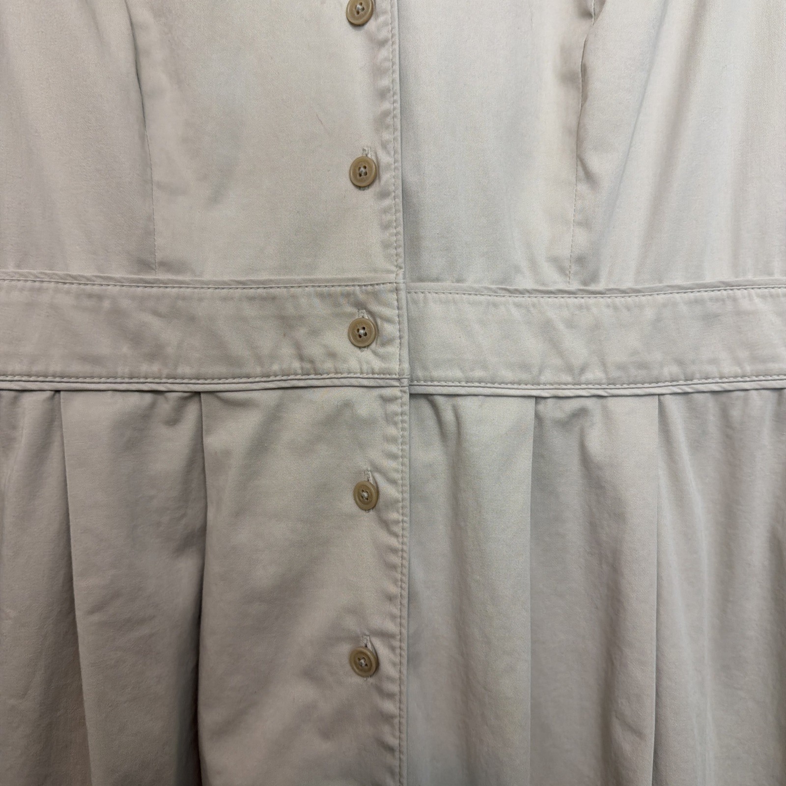 Brooks Brothers Shirt Dress, Light Khaki Sz 2P TIMELESS AND CLASSY LOOK. Preppy thumbnail 3