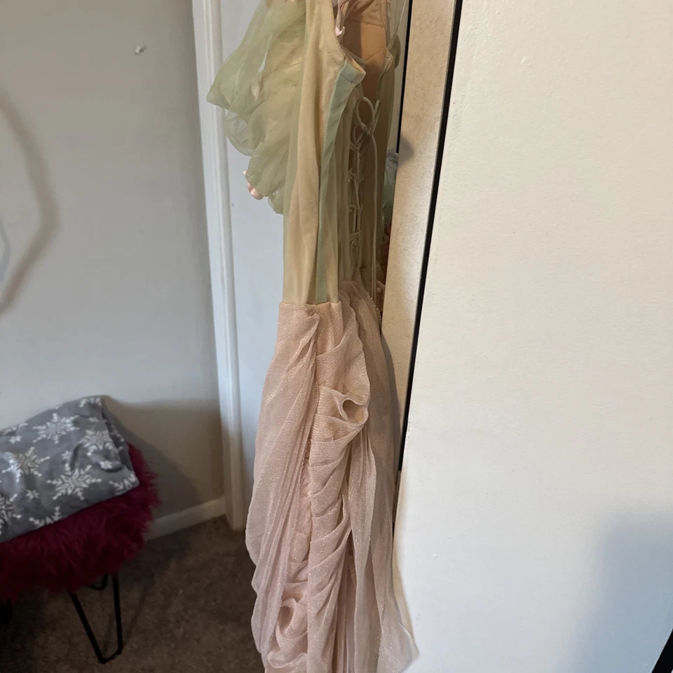 Vestido Corsé Victoriano Rubus Rosa Lacado Cottagecore, Talla S Foto 4 de 4