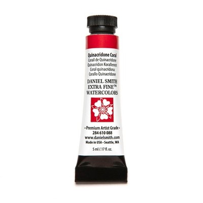 Daniel Smith Extra Fine Watercolor Paint, 5ml Tube, Quinacridone Coral, 28461...