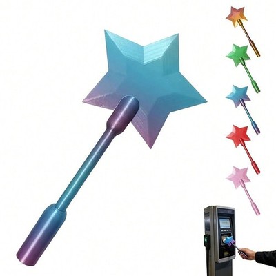 3D-gedruckter Zauberstab Tap to Pay Zauberstab Stern Zauberstab kontaktloses Bezahlen Kartenhalter