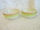 Two Vintage Hazel Atlas Sunrise Platonite Ovide Cereal Bowls #2