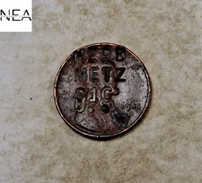 1945-S Lincoln Wheat Penny Cent ~ Counter Stamped ~ (ZW0102)