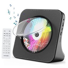 Portable CD Player, Bluetooth CD Kpop Player for Desktop with HiFi Sound Black