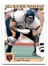 Stan Thomas 1992 Upper Deck FOOTBALL #39 Chicago Bears