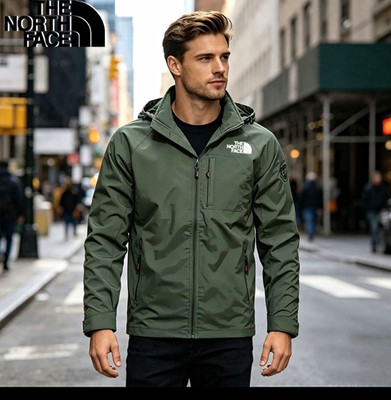 The North Face Herren Outdoor-Jacke mit Kapuze, Grün, Größe M