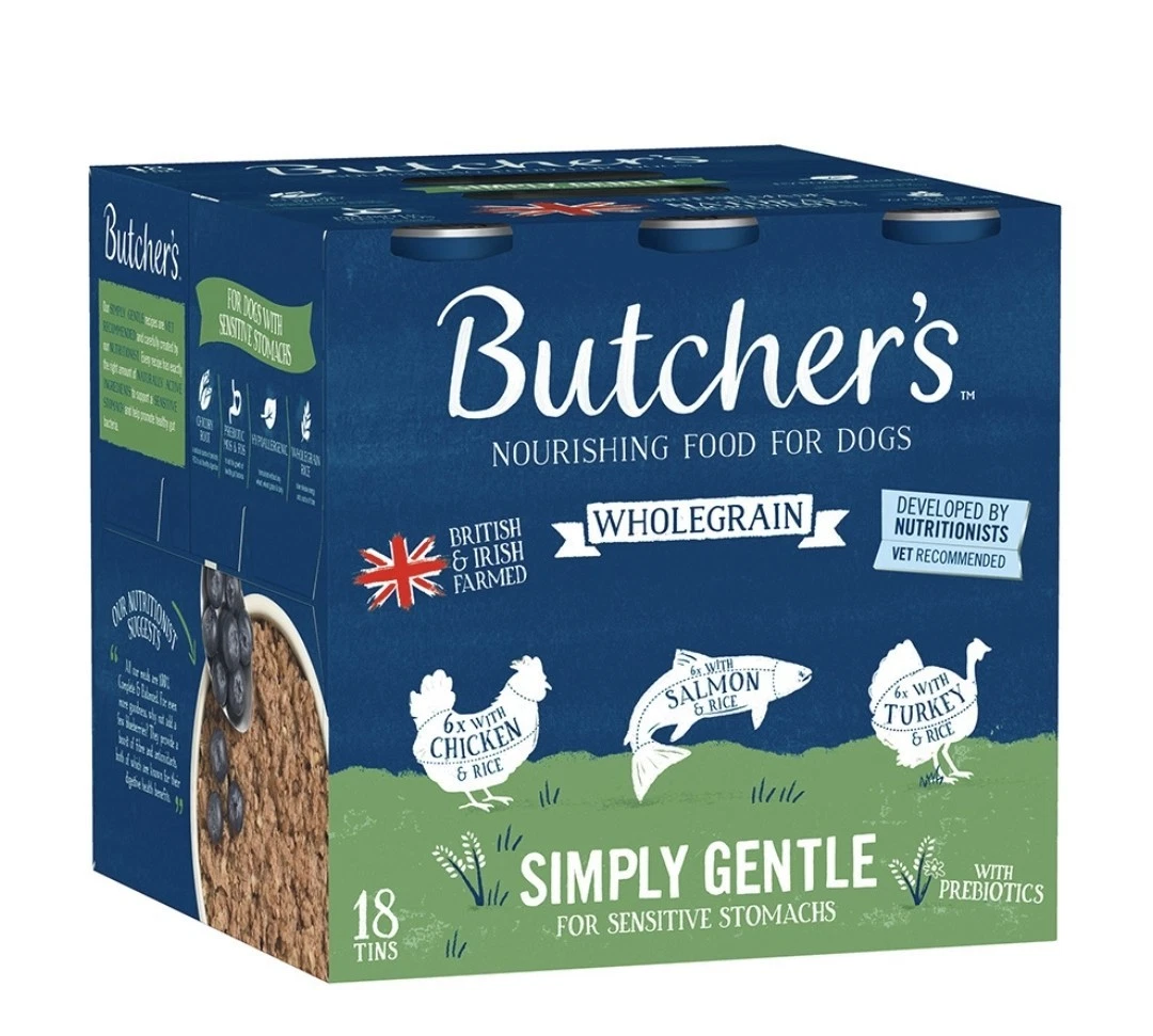 Butcher's Simply Gentle Wet Adult Dog Food 18x390g. Wet Adult Dog Food.
