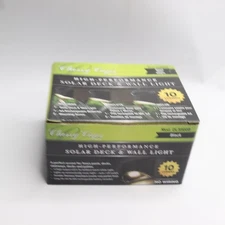 Classy Caps Solar Powered Led Outdoor Deck Wall Light Black 4" Wide DLS900B