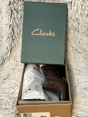CLARKS Bendables Women’s Shoes Sz 6 Ingalls Divine Brown Heel Slip On Dress NIB - Picture 10 of 10