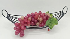 VINTAGE ATOMIC BLACK WIRE FRUIT BASKET RED FEET - MID CENTURY. VGC