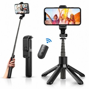 Anti-Shake Selfie Stick Tripod, Support de téléphone portable compatible avec Android/iOS