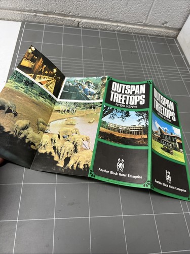 VINTAGE TRAVEL BROCHURE OUTSPAN TREETOPS NYERI KENYA WILDLIFE 1970s AFRICA - Bild 4 von 4