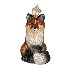 Old World 12099 Christmas Ornaments: Wildlife Animals Glass Blown Ornaments Fox
