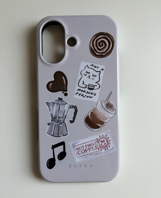 BURGA Beige Coffee Pattern MagSafe IPhone 17 Case