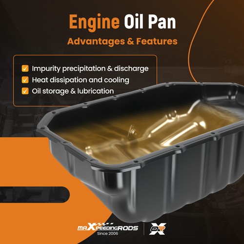 Steel Oil Sump Pan for Acura TSX 2.4L L4 GAS 2004-2008 HOP11B - Picture 3 of 12