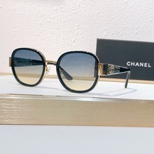 Chanel CH72089 Gold  Black Frame Sunglasses with Gradient Lenses 55 22-145