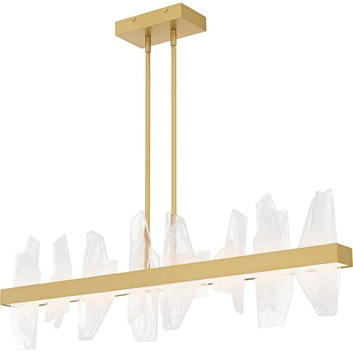 Quoizel PCAUR142 Aurelia 42"W LED Abstract Linear Chandelier - Gold - Picture 1 of 12