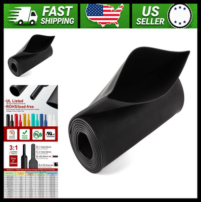Chanzon 5'' Heat Shrink Tubing Marine Grade Waterproof Adhesive Lined Black