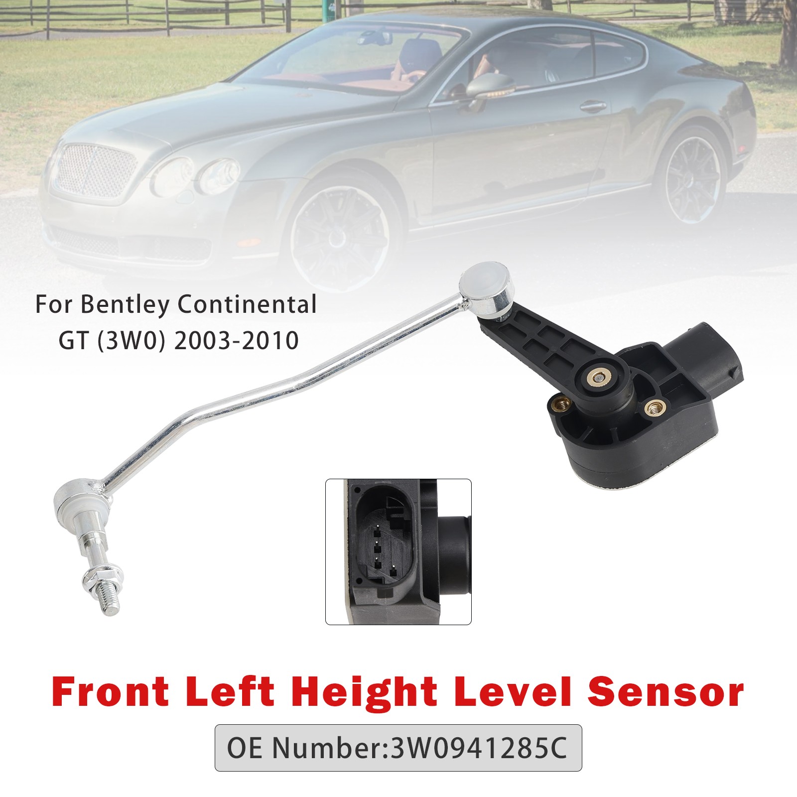 Bentley Continental GT 2003-2010 Front Left Ride height sensor P/N 3W0941285C