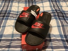 Men  s Nike Victori One Slide Size 8 Black University Red CN9675-004 Brand New 
