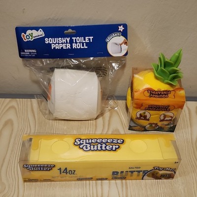 3 Pc Lot Toymendous Jumbo Squishy Bundle Viral TikTok Pineapple Butter Paper NIB