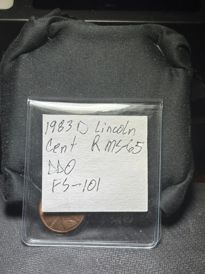 1983-D Lincoln Cent FS-101 Doubled Die Obverse "Doubled Ear" Variety RAW Red - Image 4 of 4