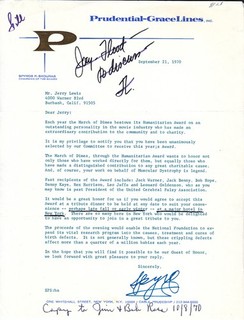 Jerry Lewis' Invitation program for March of Dimes Humanitarian Award 2/25/1971