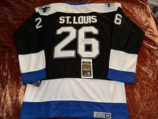 Martin St. louis Signed Jersey Tampa Bay Lightning JSA COA WITH PATCH New Hof