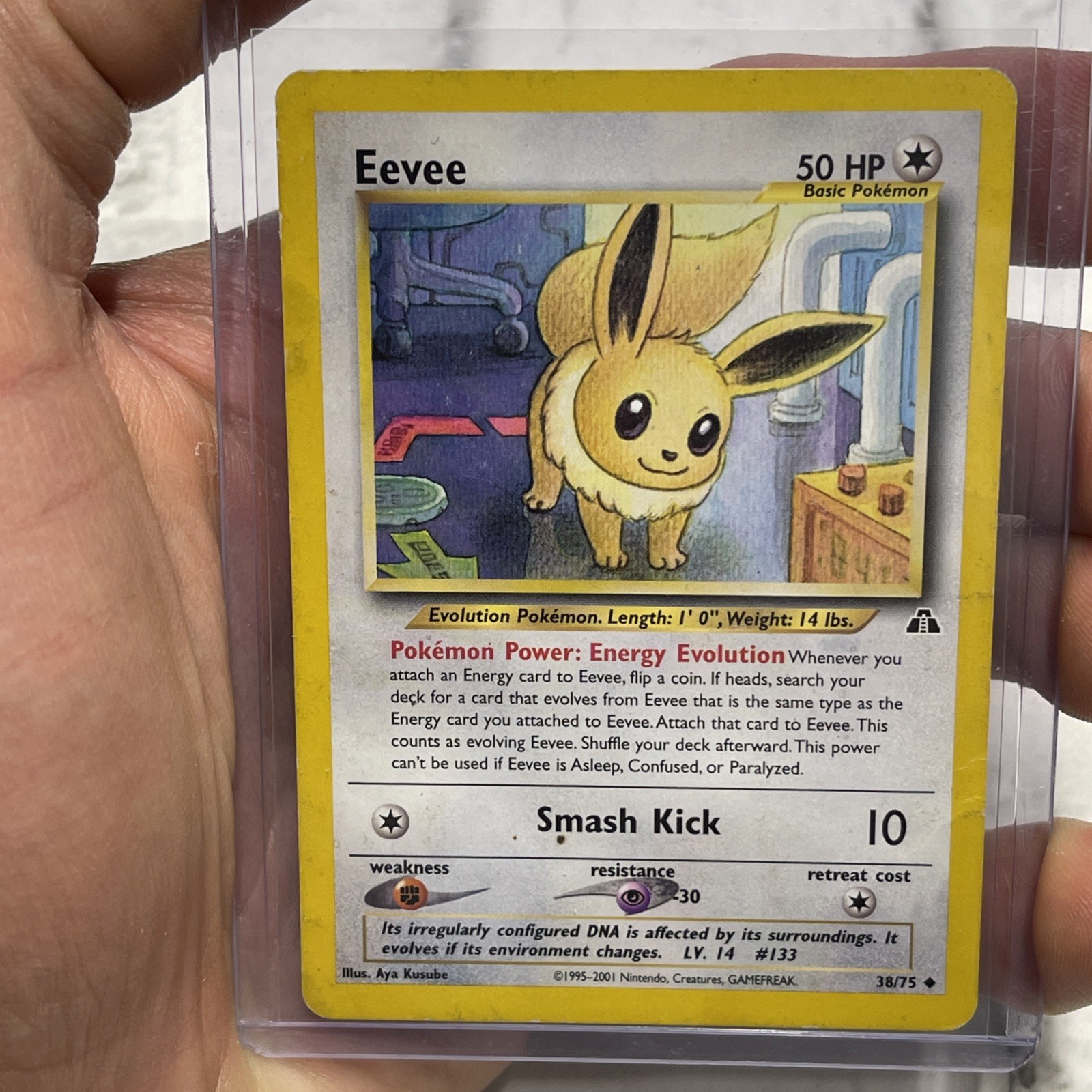 Pokemon Eevee 38/75 Neo Discovery MP/LP Vintage Vtg Uncommon Nintendo TCG Card