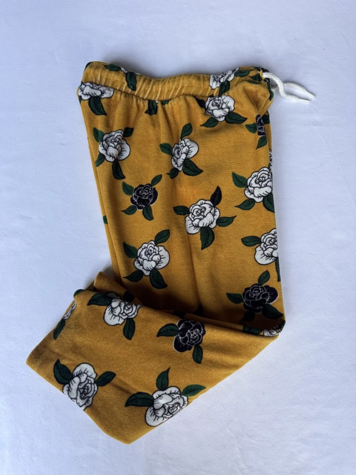 MINI RODINI Amarillo Rosa Terciopelo Pantalones Niñas Pantalones EU 104/110 3-5 Años Foto 2 de 4