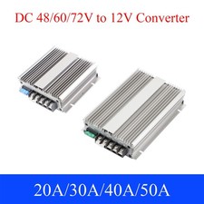 48/60/72V to 12V DC Power Converter20/30/40/50A Step Down Voltage Module For Car