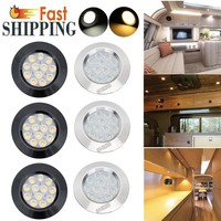 12V Led Einbauleuchte Dach Deckenlampe Wohnmobil Wohnwagen Van Licht Schwarz De